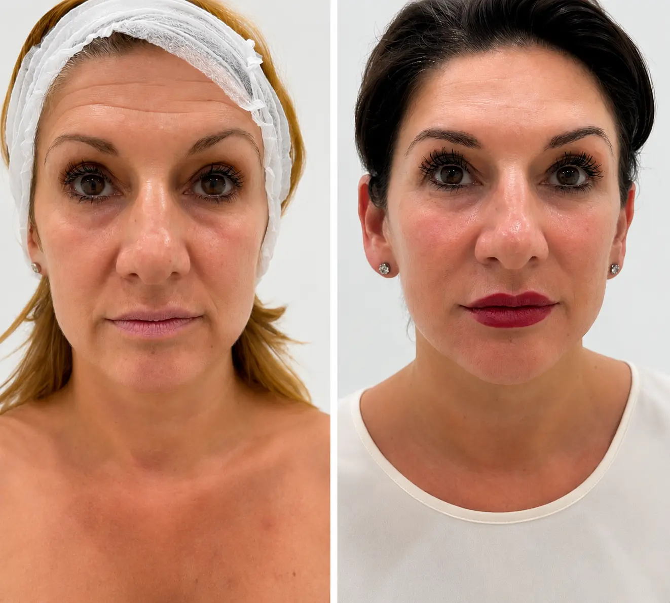 Full face rejuvenation before and after treatment result at Face Medical Aesthetics